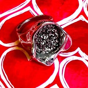HG Silver Drusy Ring